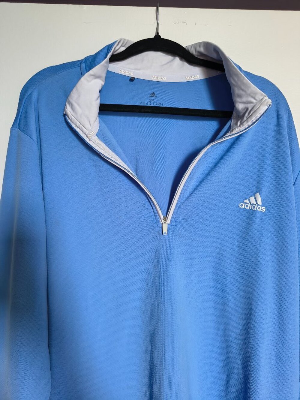 Adidas Performance 1/4 Zip Quarter Zip Pullover Blue Men's Size 2XL 100% charity